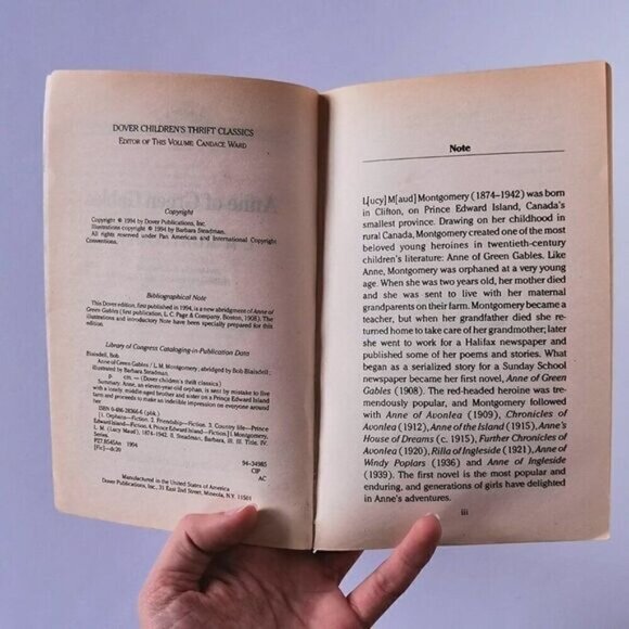 1994 Anne of Green Gables Paperback Illustrated Childrens Classic Book Lucy Maud - Picture 6 of 9